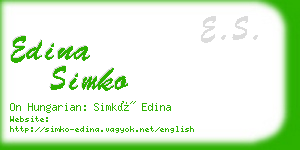 edina simko business card